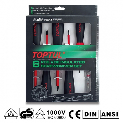 Toptul 6PCS VDE Insulated Screwdriver Set