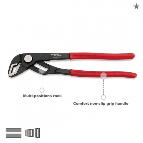 Toptul Professional Series Box-Joint Water Pump Pliers with Quick-Adjust Button
