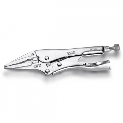 Toptul Long Nose Locking Pliers with Wire Cutters