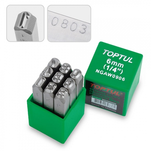 Toptul 9PCS Number Punch Set