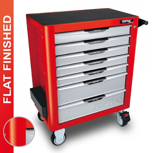 Toptul NEW MODEL - 7-Drawer Mobile Tool Trolley - PRO-PLUS SERIES - RED - Flat Finished