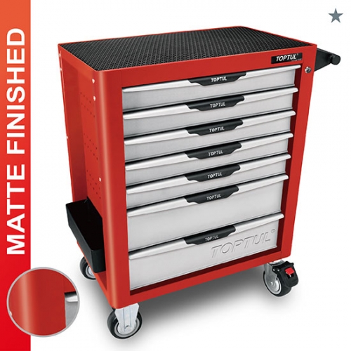 Toptul NEW MODEL - 7-Drawer Mobile Tool Trolley - PRO-PLUS SERIES - RED