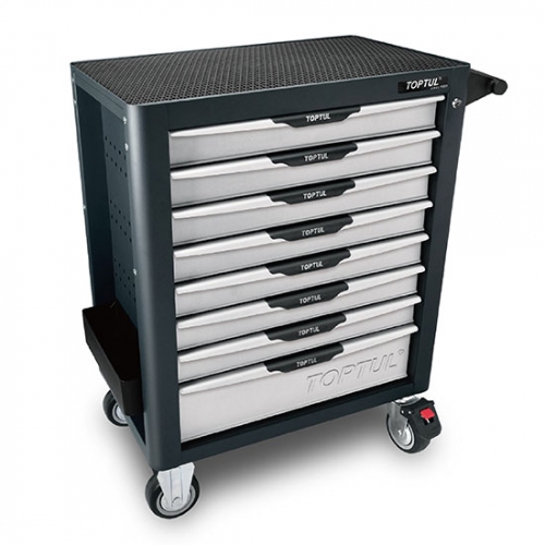 Toptul NEW MODEL - 8-Drawer Mobile Tool Trolley - PRO-PLUS SERIES - GRAY