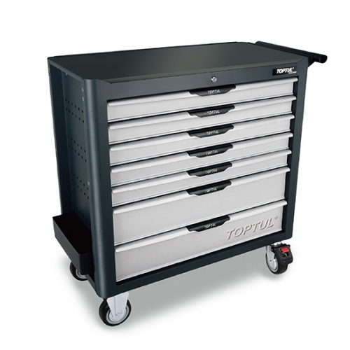 Toptul 7-Drawer Mobile Tool Trolley (Jumbo Model) - NEW PRO-LINE SERIES - GRAY