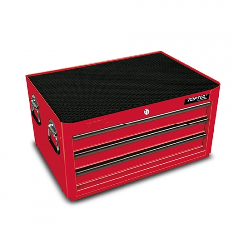 Toptul 3-Drawer Middle Tool Chest - GENERAL SERIES - RED