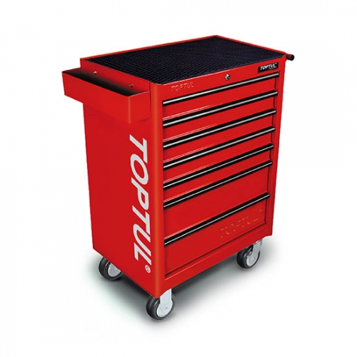 Toptul 7-Drawer Mobile Tool Trolley - GENERAL SERIES - RED