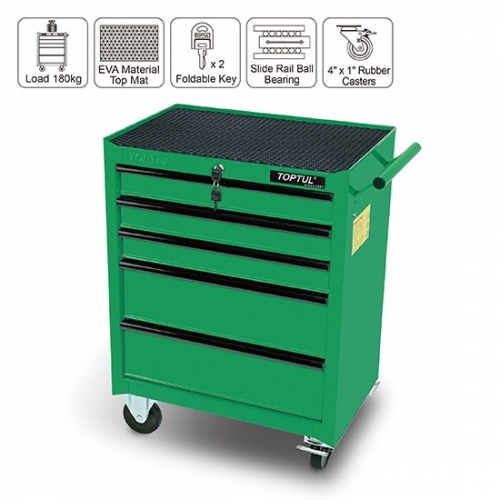 Toptul Small 5-Drawer Mobile Tool Trolley