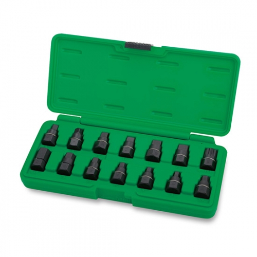 Toptul 14PCS Master Oil Drain Plug Key Set