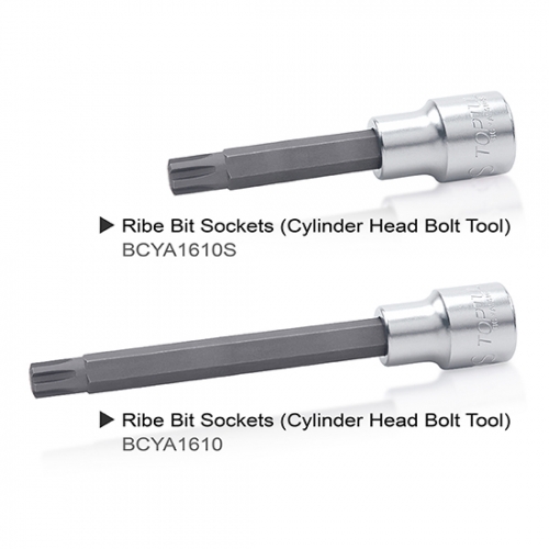 Toptul Ribe Bit Sockets (Cylinder Head Bolt Tool)