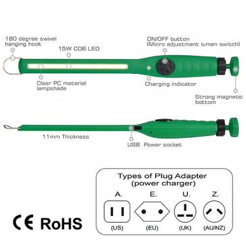 Toptul Cordless LED Slim Inspection Lamp