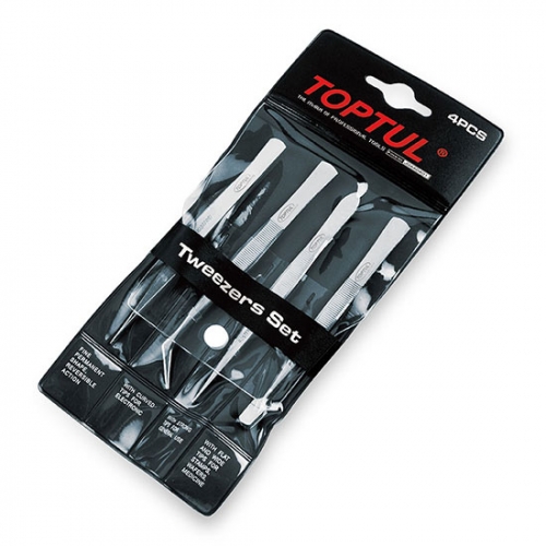 Toptul 4PCS Tweezers Set