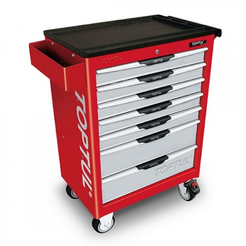 W/7-Drawer Tool Trolley - 227PCS Mechanical Tool Set (PRO-LINE SERIES) RED