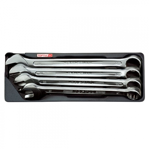 4PCS - 15° Offset Super-Torque Combination Wrench Set