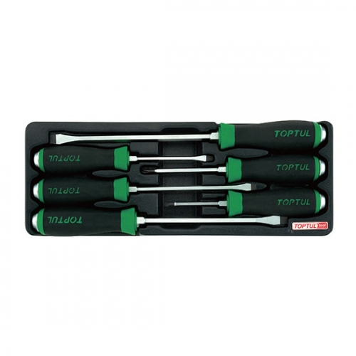 6PCS - Go-Thru Slotted & Phillips Screwdriver Set (Hexagon Steel & Hexagon Driver)