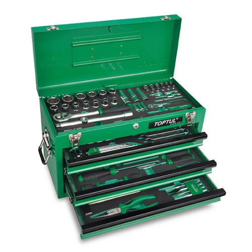 114PCS Professional Mechanical Tool Set W/3-Drawer Tool Chest