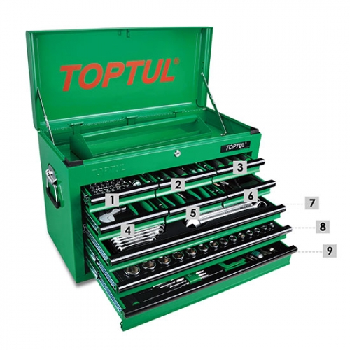 186PCS Professional Mechanical Tool Set W/9-Drawer Tool Chest