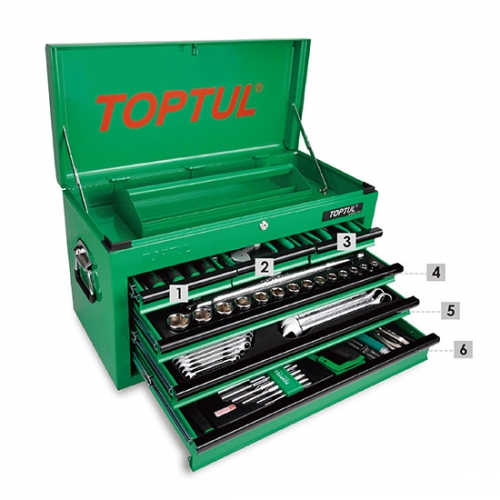 120PCS Professional Mechanical Tool Set W/6-Drawer Tool Chest