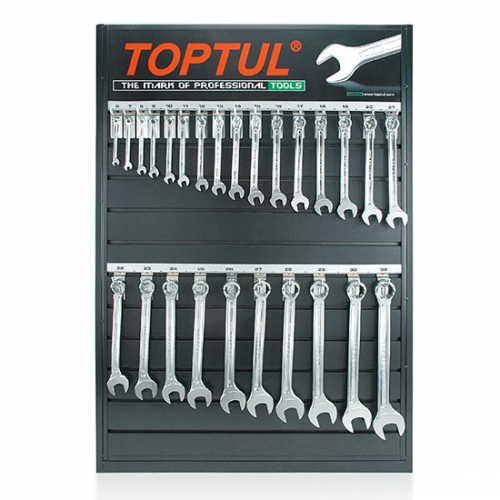 26PCS 15° Offset Super-Torque Combination Wrench Set W/Merchandise Display Board