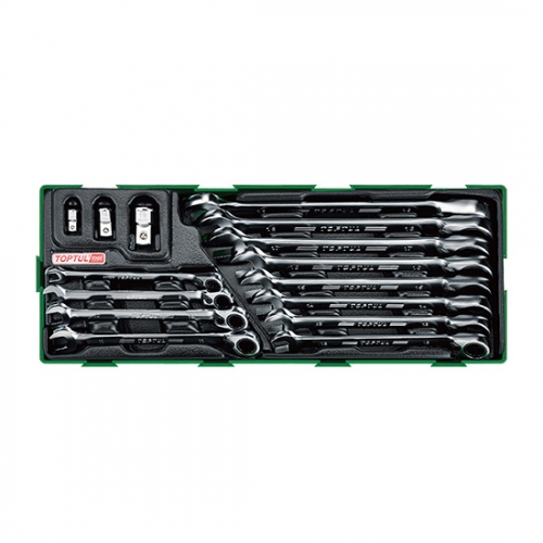 15PCS - Pro-Series Reversible Ratchet Combination Wrench Set