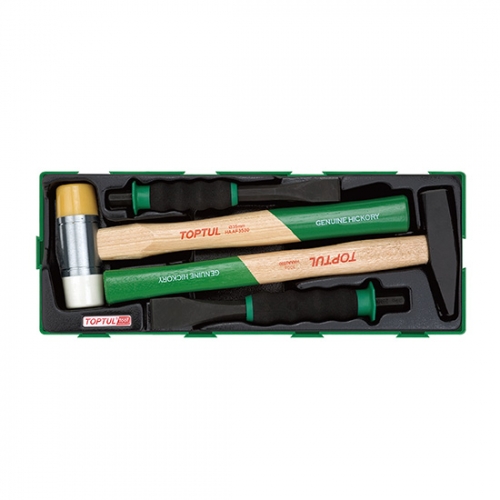 4PCS - Hammer & Soft Grip Chisel Set