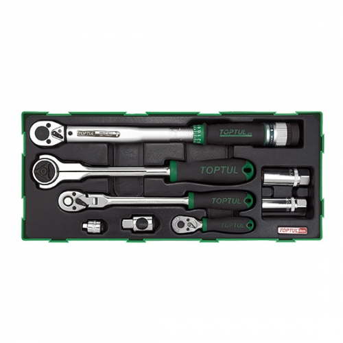 8PCS - Torque Wrench, Adaptor & Ratchet Handle Set