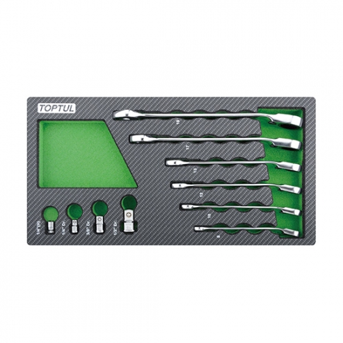 10PCS - Pro-Series Reversible Ratchet Combination Wrench Set