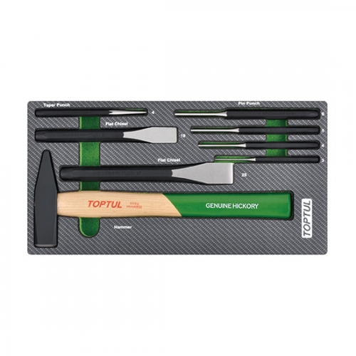 8PCS - Hammer, Punch & Chisel Set