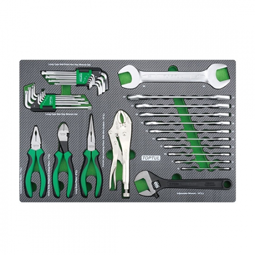 34PCS - Wrench Assortment & Pliers Set