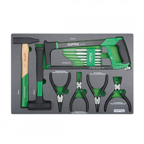 13PCS - Hammer, Punch, Hacksaw & Pliers Set