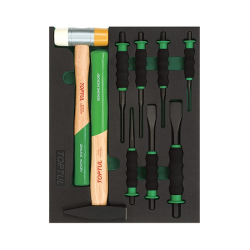 9PCS - Hammer, Punch & Chisel Set