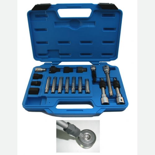 King Toyo 18pcs Complete Kit for Bosch Type Alternator Pulleys