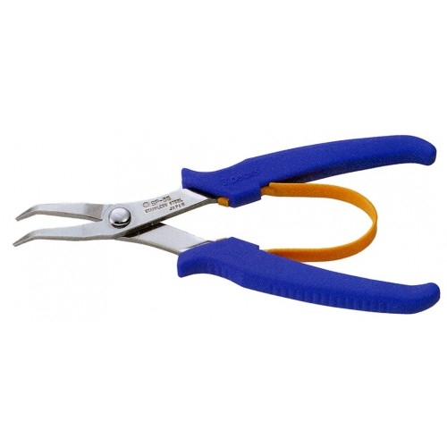 Mini Light Series, Bent Long Flat Nose Pliers