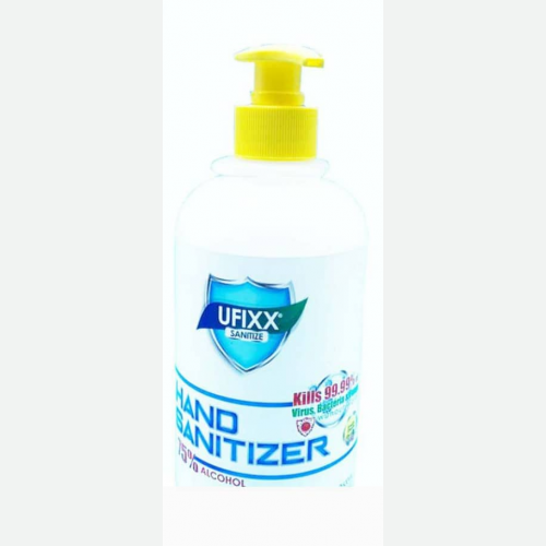 UFIXX 75% ALCOHOL GRADE LIQUID BASED HAND SANITIZER (500ML) * SIRIM CERTIFIED