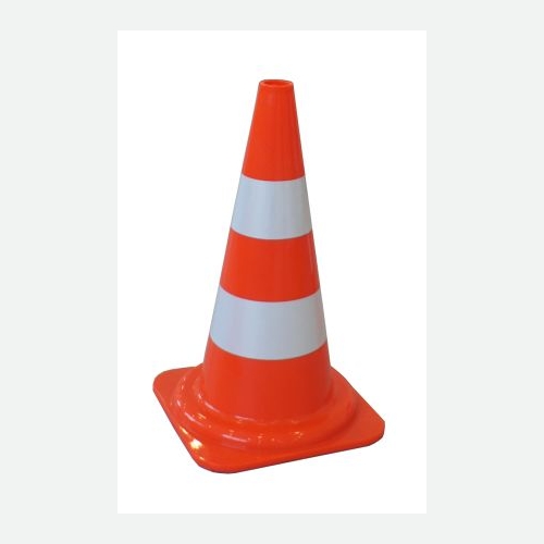 SOFT PVC TRAFFIC CONE ORANGE/WHITE ( 27