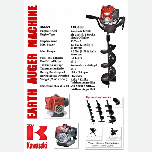 KAWASAKI EARTH AUGER MACHINE AUG500