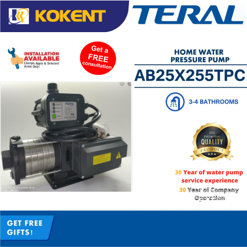 TERAL WATER BOOSTER PUMP AB25X255TPC (1.1HP) Suitable for 3-4 Bathroom