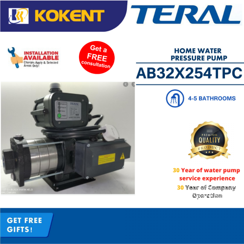 TERAL WATER BOOSTER PUMP AB32X254TPC SUITABLE 4-5 BATHROOMS