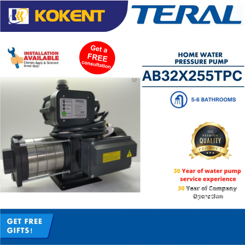 TERAL WATER BOOSTER PUMP AB32X255TPC SUITABLE 5-6 BATHROOMS