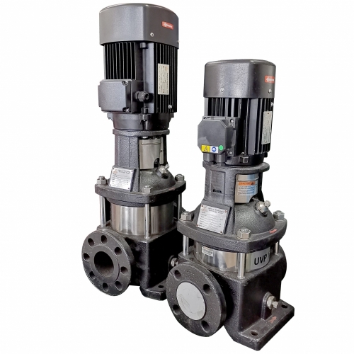 Unoflow UVP15-30: Vertical Multistage Pump, Power 3000W, 3Ø, Flow 400L/min, Head 39m, Inlet x Outlet