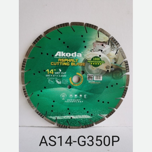 AK 14''DIAMOND CUTTING BLADE ASPHALT BLADE GREEN  AS14-G350P