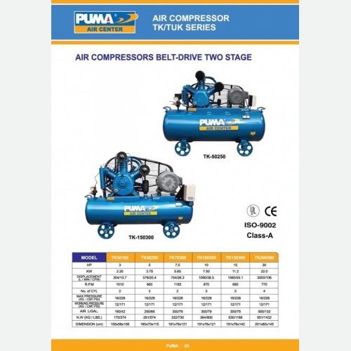 Air Compressor Belt Drive Two Stage