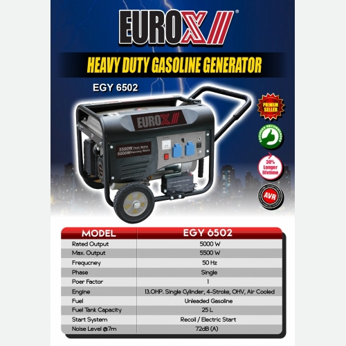 EURO X EGY 6502 Heavy Duty Gasoline Generator
