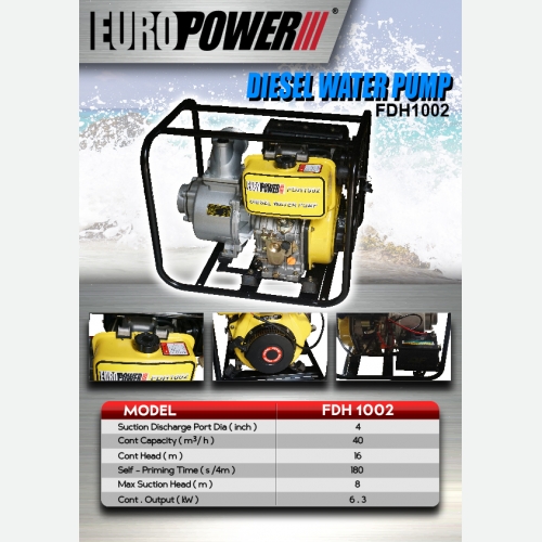 EUROPOWER FDH 1002 DIESEL WATER PUMP