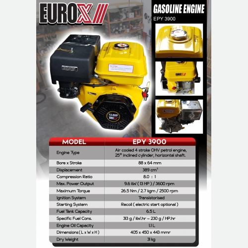 EUROX  EPY3900 GASOLINE ENGINE