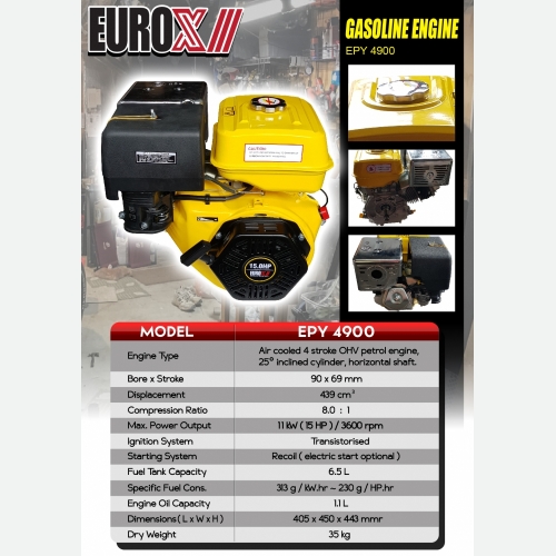EUROX  EPY4900 GASOLINE ENGINE