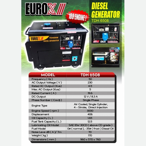 EUROX  TDH 6508 (FINAL) DIESEL GENERATOR