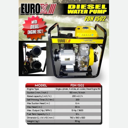 EUROX FDH 1502 (L) DIESEL WATER PUMP