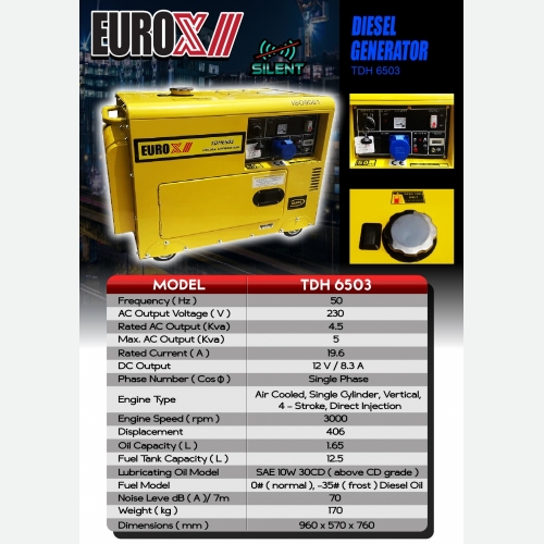 EUROX TDH 6503(FINAL) DIESEL GENERATOR