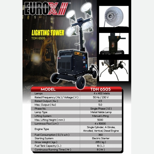 EUROX TDH6505 Lighting-Tower (NEW COLOUR)L