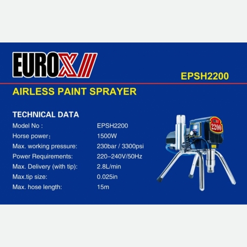 EUROX AIRLESS PAINT SPRAYER EPSH2200